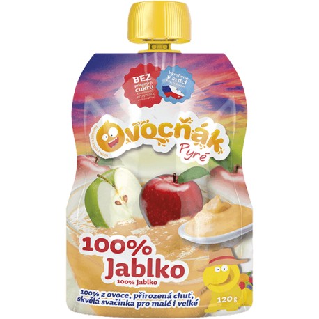 Pyré Jablko 100% bez přidaného cukru 120g Ovocňak