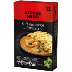 Kuře na paprice s těstovinami 350g Komplet Menu