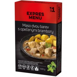 Maso dvou barev s opečenými brambory 500g Komplet Menu