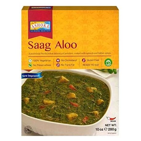 Špenát a brambory v jemné omáčce (Saag Aloo) 280g ASHOKA