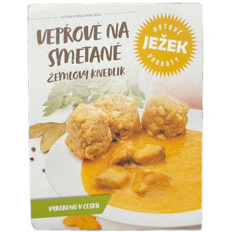 Vepřová kýta na smetaně, žemlový knedlík 450g Ježek