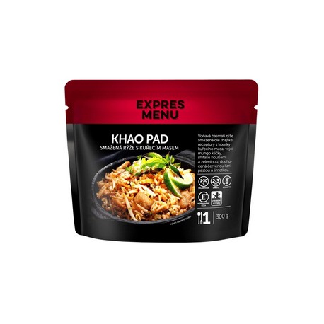 Khao Pad - smažená rýže s kuřecím masem 1 porce Expres Menu
